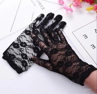 Черные кружевные перчатки