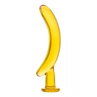 Изогнутый анальный стимулятор Банан из стекла