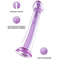 Фиолетовый фаллоимитатор Jelly Dildo M Toyfa Basic 18 см