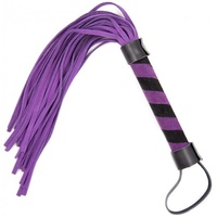 Черно-фиолетовая плеть замшевая 39 см