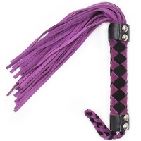 Черно-фиолетовая замшевая плеть 39 см