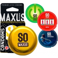 Презервативы в металлическом кейсе Maxus №3 Special точечно-ребристые