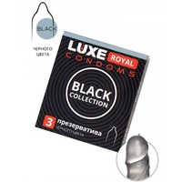 Черные презервативы Luxe Royal Black Collection 3 шт, 18 см