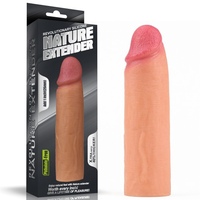 Удлиняющая насадка на пенис Revolutionary Silicone Nature Extender + 4 см