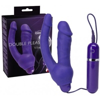 Двойной вибростимулятор фиолетового цвета Double Pleasure