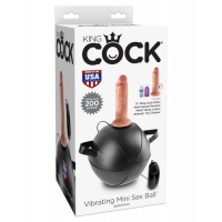 Мяч с насадкой и вибрацией King Cock Vibrating Mini Sex Ball with 6 in Dildo
