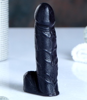 Фигурное черное мыло Фаворит 11 см, с ароматом тропик, 120 гр
