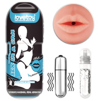 Мастурбатор в колбе губки Sex in a can с вибрацией