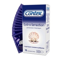 Презервативы Contex №12 Extra Sensation с крупными точками и ребрами