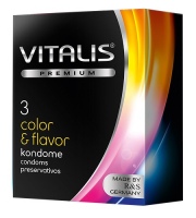 Презервативы VITALIS PREMIUM №3 color & flavor - цветные/ароматизированные