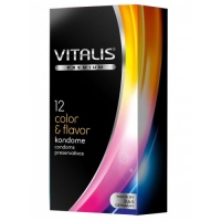 Презервативы Vitalis Premium №12 Color &amp; Flavor - цветные / ароматизированные